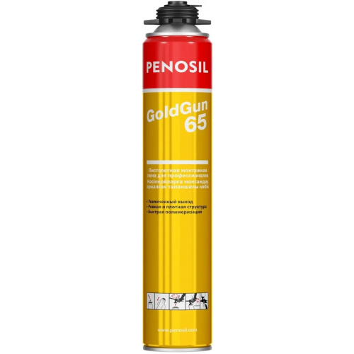 Пистолетная монтажная пена для профессионалов Penosil GoldGun 65 875 мл зимняя