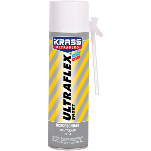 Всесезонная монтажная пена Krass Ultraplus Ultraflex Short 500 мл