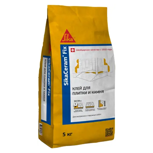 Цементный плиточный клей Sika ceram Fix 5 кг