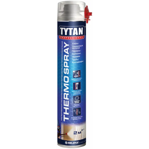 Напыляемая полиуретановая теплоизоляция профессиональная Титан Professional Thermospray 870 мл