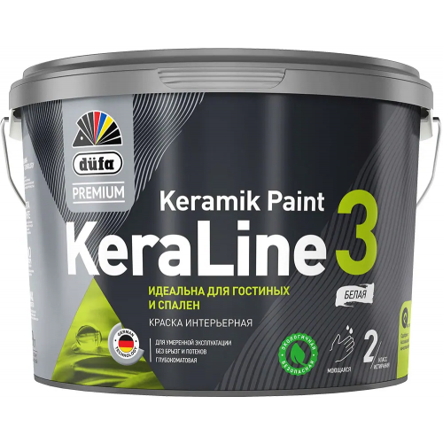 Краска интерьерная Dufa Premium Keraline Keramik Paint 3 9 л белая