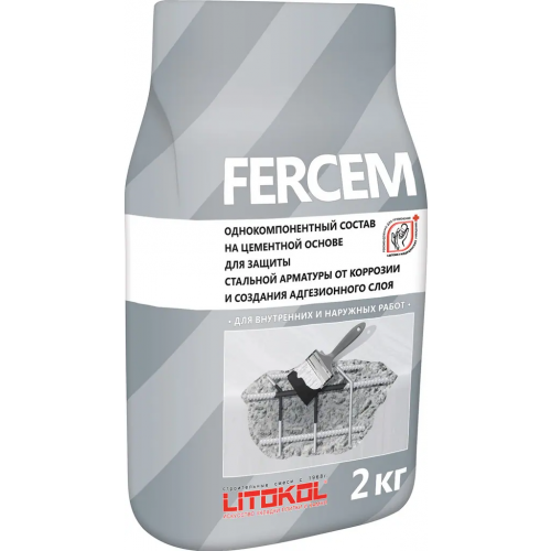 Состав на цементной основе для защиты стальной арматуры Литокол Fercem 2 кг