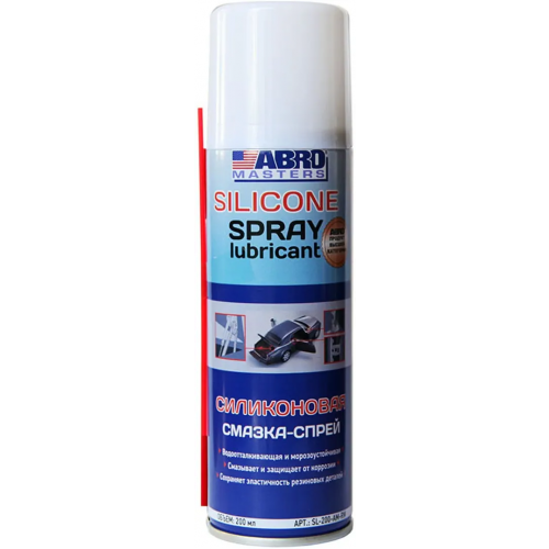 Смазка спрей силиконовая Abro Masters Silicone Spray Lubricant 200 мл