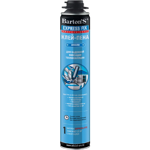 Клей пена Barton's Bartons Express Fix Professional 750 мл зимняя