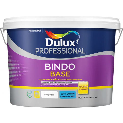 Водно дисперсионная грунтовка глубокого проникновения Dulux Professional Bindo Base 9 л