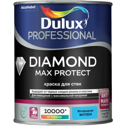 Краска для стен Dulux Professional Diamond Max Protect 900 мл бесцветная