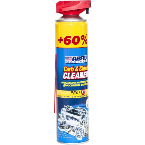 Очиститель карбюратора и дроссельных заслонок Abro Masters Carb & Choke Cleaner Prof XL 650 мл спрей помощник