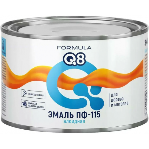 Эмаль алкидная Formula Q8 ПФ 115 400 г белая