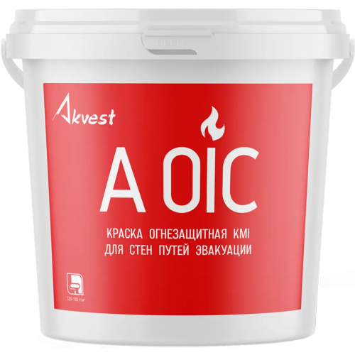 Краска огнезащитная для стен путей эвакуации Аквест A 01С 14 кг белая