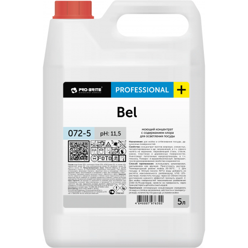 Чистящий гель для санитарных зон с отбеливающим эффектом Pro-Brite Profit Bel 5 л