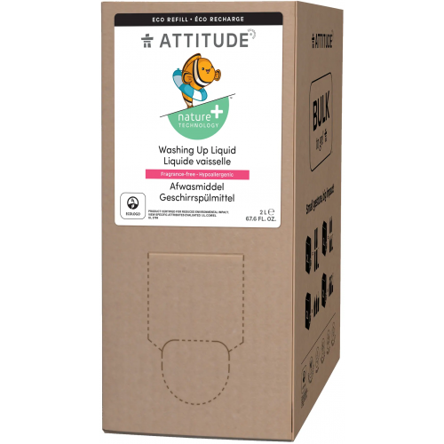 Жидкость для посуды гипоаллергенная концентрированная Attitude Washing Up Liquid Fragrance Free 2 л