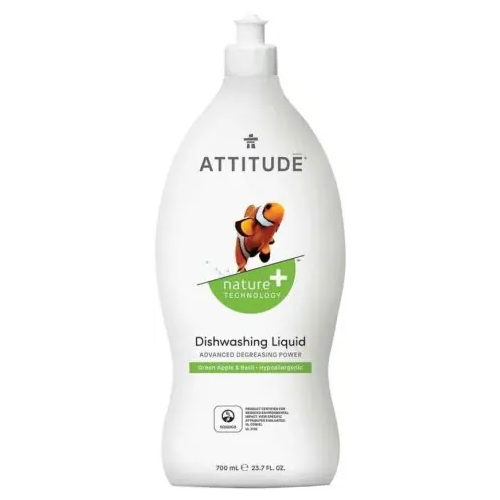 Средство для мытья посуды Attitude Dishwashing Liquid Green Apple & Basilik 700 мл