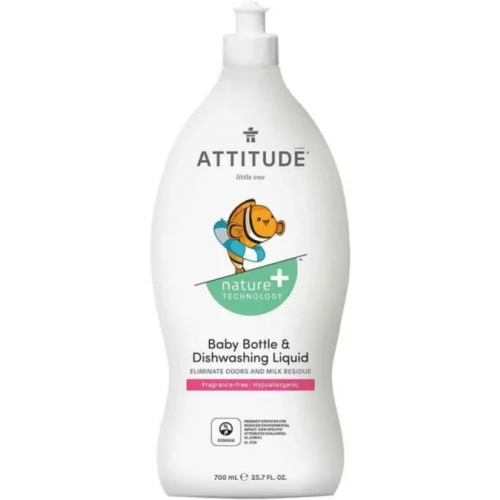 Средство для мытья детской посуды Attitude Baby Dishwashing Liquid Fragrance Free 700 мл