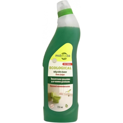 Экологичное средство для чистки унитазов Molecola Ecological Daily Toilet Cleaner Green Juniper 750 мл