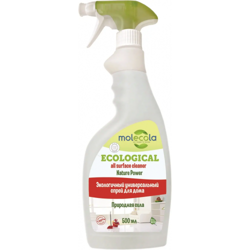 Экологичный универсальный спрей для дома Molecola Ecological All Surface Cleaner Nature Power 500 мл