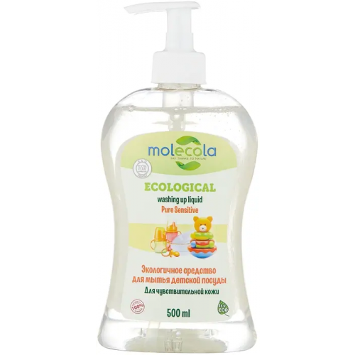 Экологичное средство для мытья детской посуды Molecola Ecological Washing Up Liquid Pure Sensitive 500 мл
