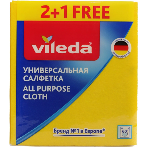 Салфетка универсальная вискозная Vileda Professional All Purpose Cloth 3 салфетки