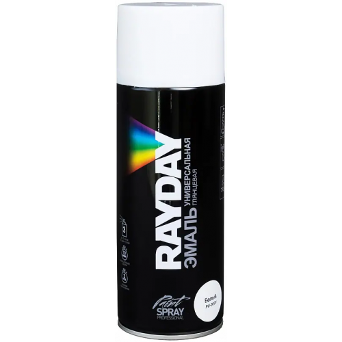 Эмаль универсальная глянцевая Rayday Paint Spray Professional 520 мл белая