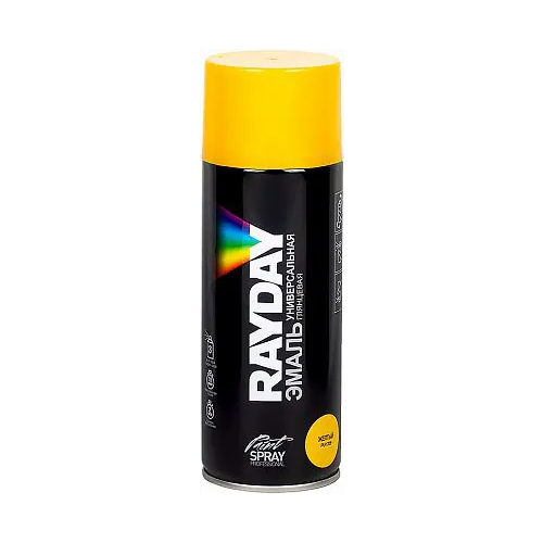 Эмаль универсальная глянцевая Rayday Paint Spray Professional 520 мл желтая