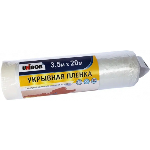 Пленка укрывная с малярной лентой Unibob 3.5*20 м