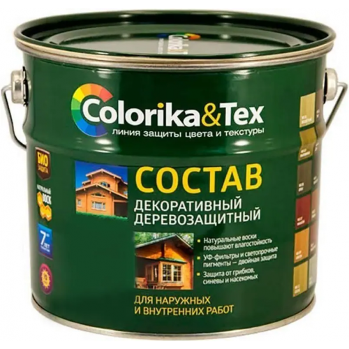 Состав декоративный деревозащитный Colorika & Tex 2.7 л орех