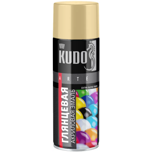 Акриловая эмаль Kudo Arte 520 мл бежевая RAL 1001 глянцевая