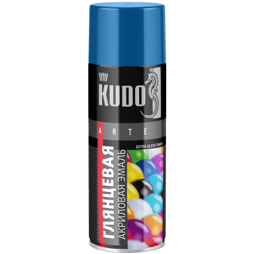 Акриловая эмаль Kudo Arte 520 мл синяя RAL 5005 глянцевая