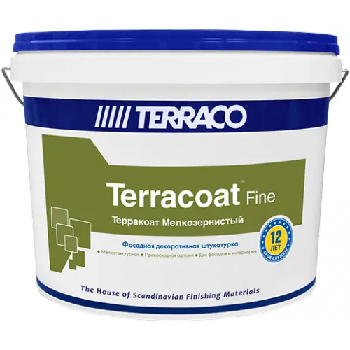 Штукатурка фасадная декоративная на акриловой основе Terraco at Fine 25 кг бесцветная