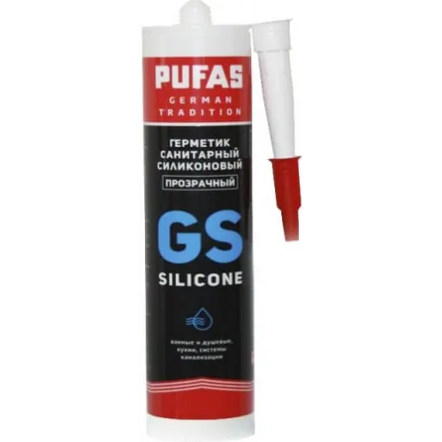 Герметик санитарный силиконовый Пуфас GS Silicone 280 мл бесцветный