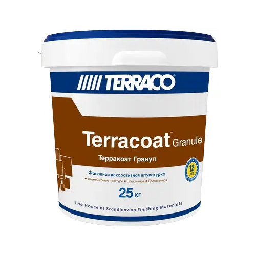 Штукатурка фасадная декоративная на акриловой основе Terraco at Granule 25 кг бесцветная 2 мм