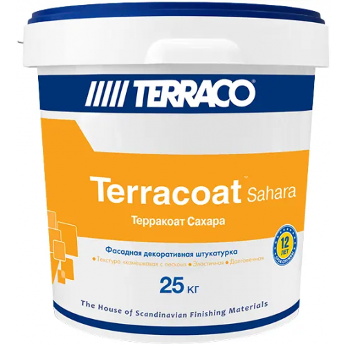 Штукатурка фасадная декоративная на акриловой основе Terraco at Sahara 25 кг белая 1.5 мм