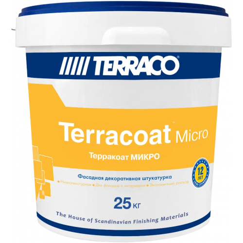 Штукатурка декор экономичная фасадная на акриловой основе Terraco Gravitex Micro G 25 кг бесцветная