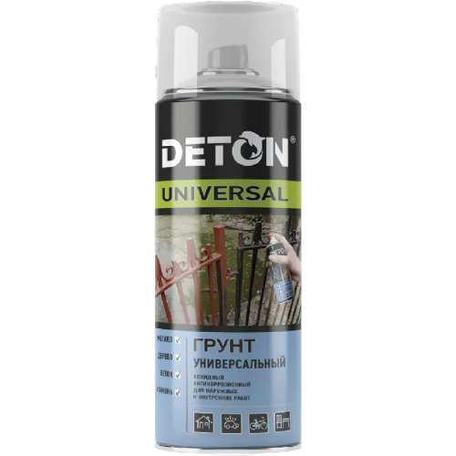 Грунт универсальный алкидный антикоррозионный Deton Universal 520 мл светло серый
