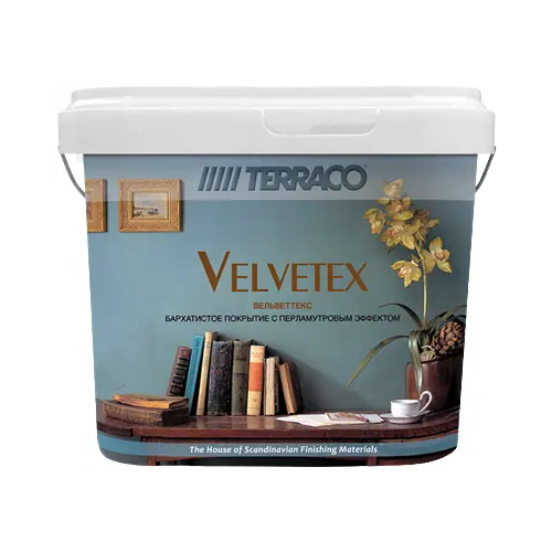 Покрытие бархатное декоративное с перламутровым блеском Terraco Velvetex 1 кг VA 440