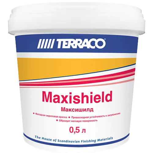 Краска акриловая для фасадных работ Terraco Maxishield 500 мл база Pastel