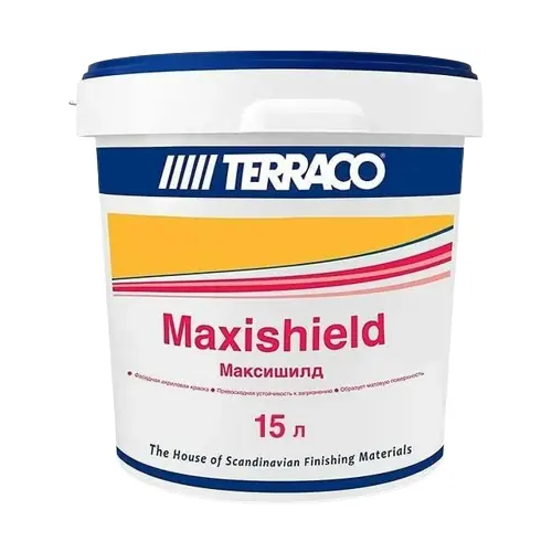 Краска акриловая для фасадных работ Terraco Maxishield 15 л бесцветная база Clear