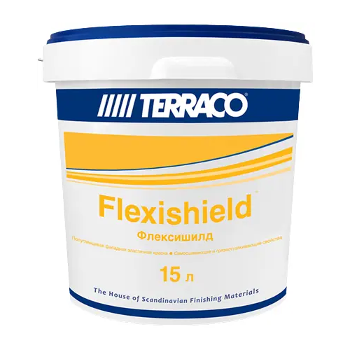 Краска акриловая для фасадных работ Terraco Flexihsield 15 л база Pastel