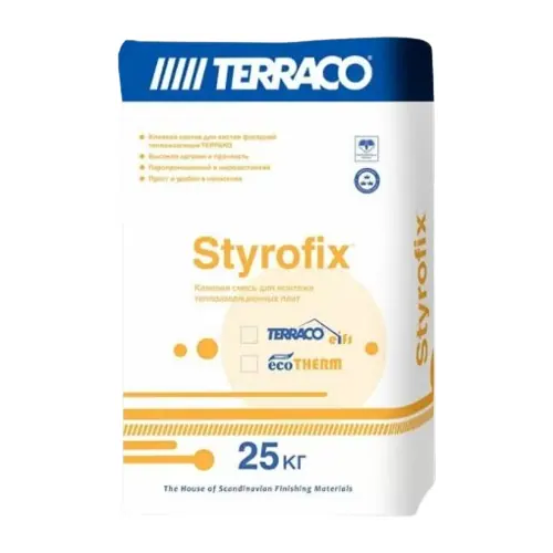 Клеевой состав на цементной основе Terraco Styrofix Ecotherm 25 кг