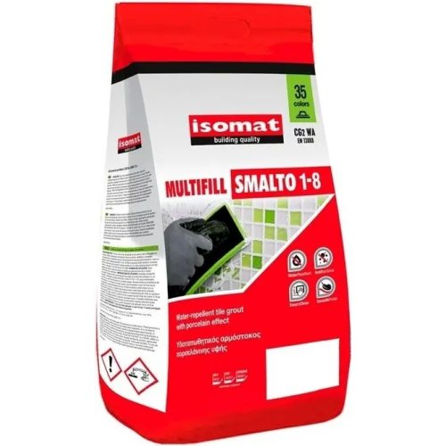 Полимерцементная затирка для швов Isomat Multifill Smalto 1 8 2 кг №03 серая