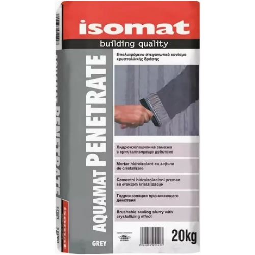 Цементный обмазочный гидроизоляционный раствор Isomat Aquamat Penetrate 20 кг