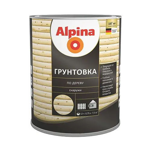 Грунтовка по дереву Alpina 750 мл