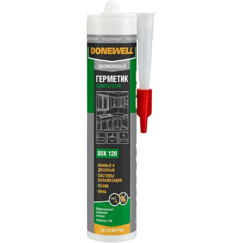 Герметик силиконовый санитарный Donewell DSK 120 260 мл