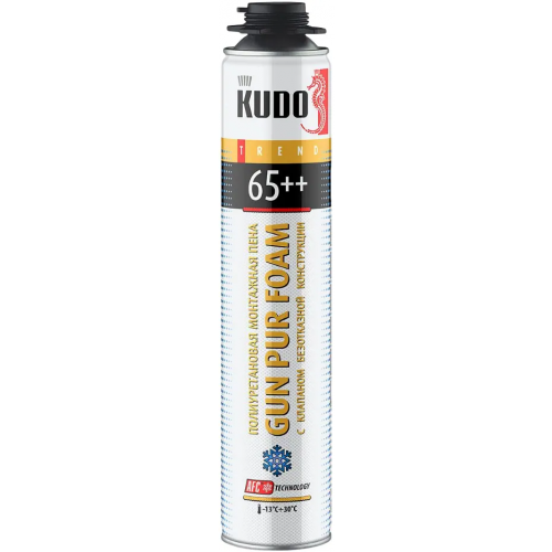 Полиуретановая монтажная пена Kudo Trend Gun Pur Foam 65++ 1 л зимняя