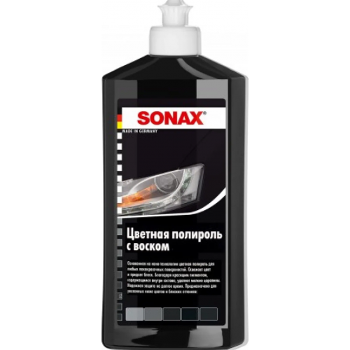 Цветной полироль с воском Sonax Profiline Nano Pro 500 мл черный