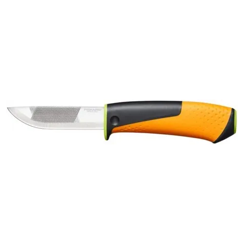 Нож для тяжелых работ с точилкой Fiskars 219 мм