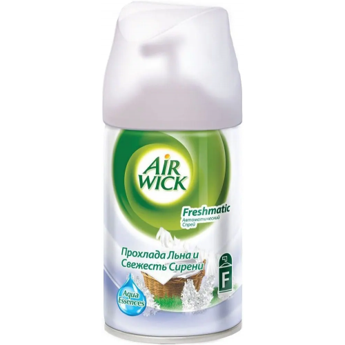 Сменный баллон к автоматическому освежителю воздуха Air Wick Freshmatic Прохлада Льна и Свежесть Сирени 250 мл