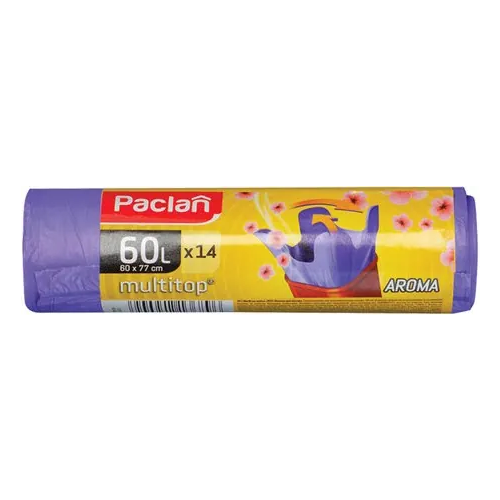 Пакеты для мусора ароматизированные Paclan Aroma Multitop 14 пакетов 60 л
