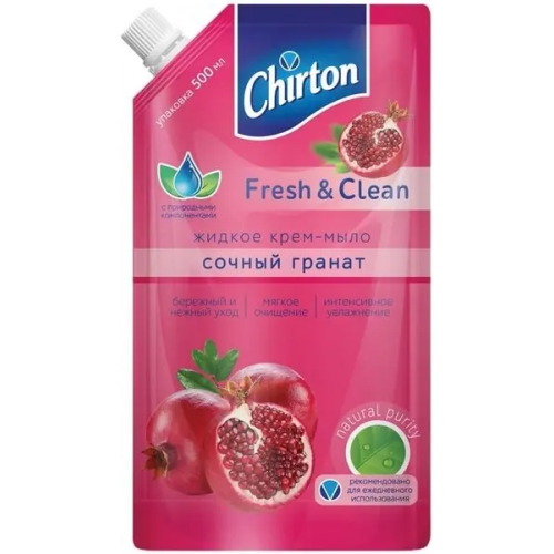 Крем мыло жидкое Чиртон Fresh & Clean Сочный Гранат 500 мл