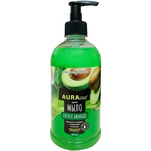 Крем мыло жидкое успокаивающее Aura Clean Спелое Авокадо 500 мл