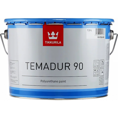 Двухкомпонентная глянцевая полиуретановая краска Тиккурила Temadur 90 HS 7.2 л база TAL